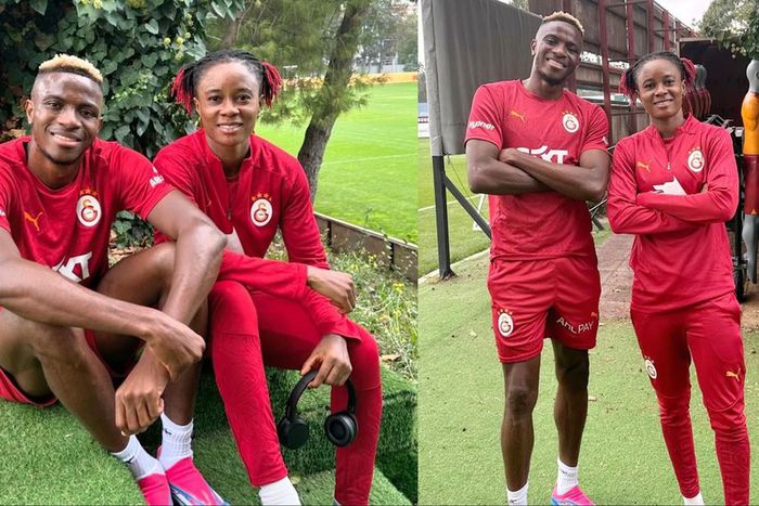 Victor Osimhen and Tosin Demehin: Super Eagles and Super Falcons stars link up in Galatasaray