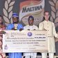 L-R: Corporate Affairs Director, Nigerian Breweries Plc, Sade Morgan;  Winner, 2024 Maltina Teacher of the Year, Esomnofu Chidiebube Ifechukwu; Commissioner for Basic and Secondary Education, Lagos State, Jamiu Alli-Balogun, and Managing Director, NB P...
