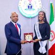 Gov. Mbah and Miss Nigeria Universe, Chidimma Adetsina at Government House, Enugu [X;@PNMbah]