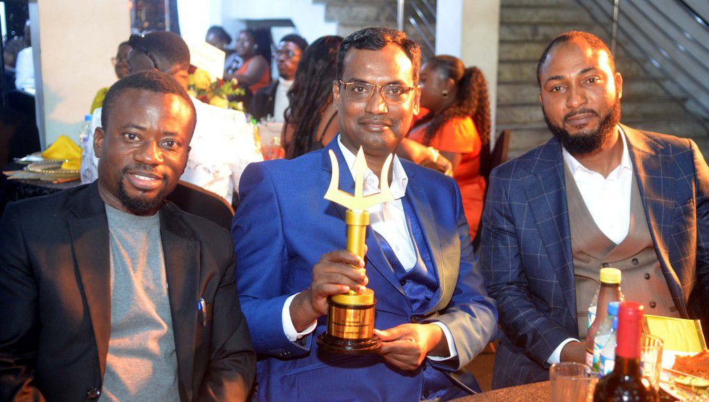 L-R: Marketing Manager, LG Electronics, Paul Mba, Head, Corporate Marketing LG Electronics, Hari Elluru, and Public Relations Manager, LG Electronics Moses Osime, during The Edge Awards 2024 (Formerly known as Marketing Edge Awards)  with the theme Exc...