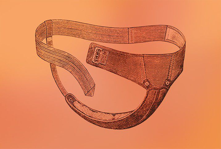 These menstrual products were held in place with a belt or straps [Giddy]