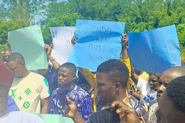 Youths protest, demand removal of Ondo INEC REC ahead November governorship poll