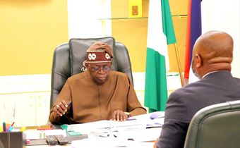 President Bola Tinubu holds meeting with the FIRS chairman. [X, formerly Twitter]