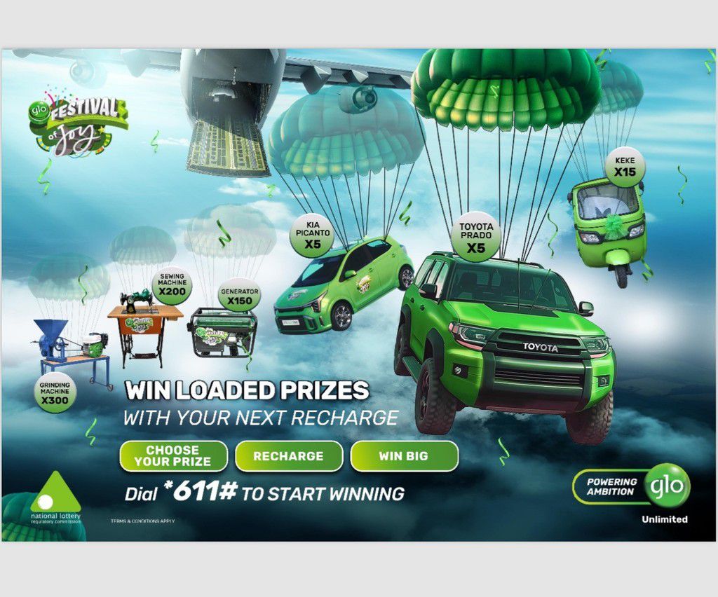 Glo offers Toyota Prado, other amazing prizes to customers in Festival of Joy
