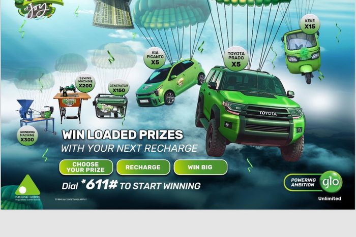 Glo offers Toyota Prado, other amazing prizes to customers in Festival of Joy
