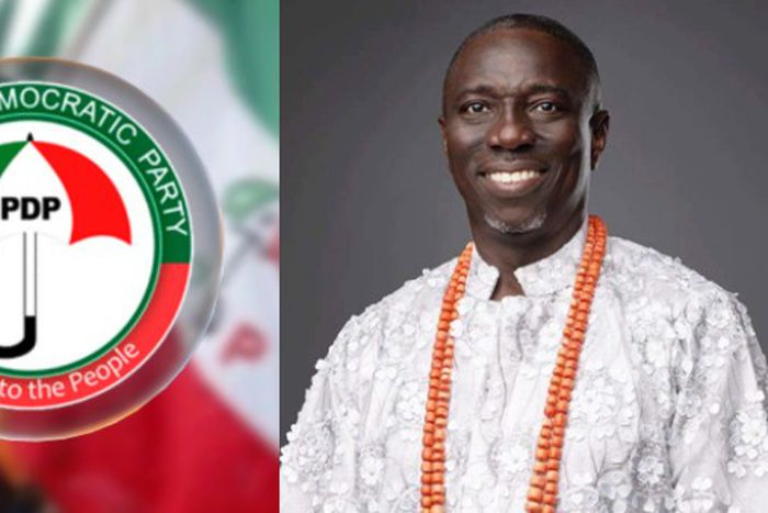 Asue Ighodalo, the candidate of the PDP in the Edo election. [Channels TV]