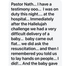 A Hallelujah Challenge miracle [Instagram/Nathanielblow]