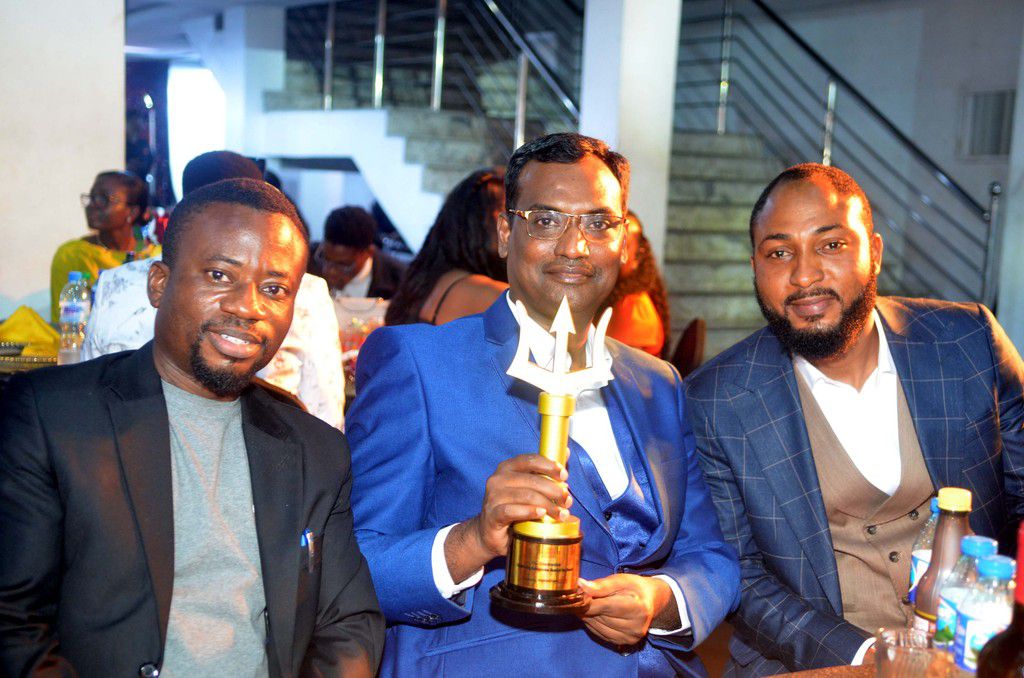 L-R: Marketing Manager, LG Electronics, Paul Mba, Head, Corporate Marketing LG Electronics, Hari Elluru, and Public Relations Manager, LG Electronics Moses Osime, during The Edge Awards 2024 (Formerly known as Marketing Edge Awards)  with the theme Exc...