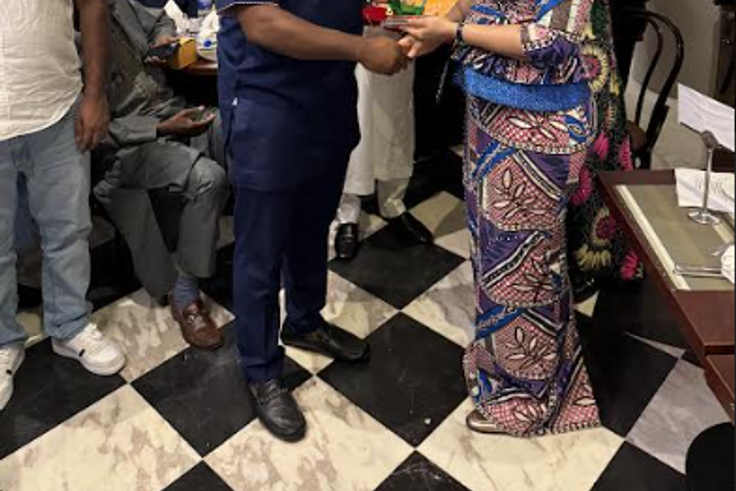 L-R Austin Menegho, Country Manager, Segilola Resources Operating Limited; Hon. (Dr.) Doris Nkiruka Uzoka-Anite MD,CFA, Minister of Industry, Trade and Investment at the award ceremony, recognising Segilola Resources Operating Limited as one of the Top...