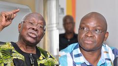 L-R: Chief Olabode George and former Ekiti State governor, Ayodele Fayose. [Facebook]