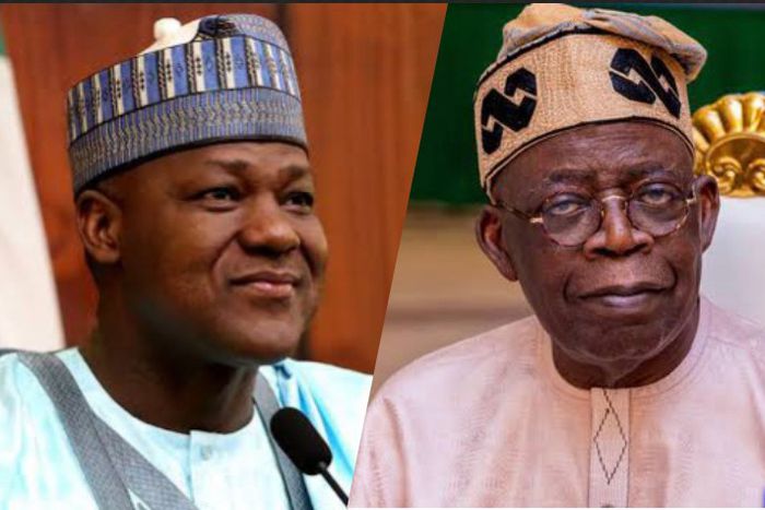 President Bola Tinubu and former House of Rep Speaker, Yakubu Dogara.