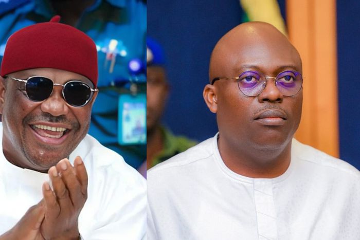 FCT Minister, Nyesom Wike and Governor Siminalayi Fubara of Rivers State.  [DailyTrust/Facebook]