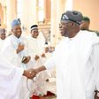 Tinubu, Atiku suspends rivalry, exchange warm handshakes in Abuja mosque