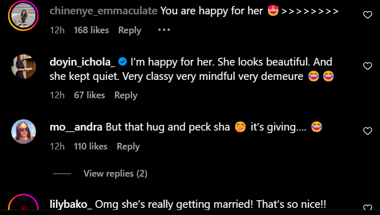 Instagram users expressing their excitement [Instagran/Pulsenigeria]