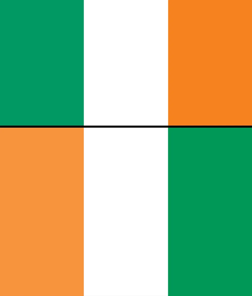 Cote d' Ivoire (bottom) Ireland (Top)