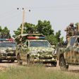 Nigerian soldiers patrol after a suspected gunmen attack. [Getty Images]