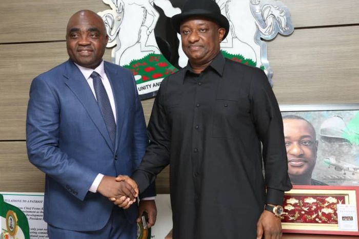 Director-General of ICRC, Dr Jobson Ewalefoh, and the Minister of Aviation, Festus Keyamo, SAN.  [Facebook/ICRC]