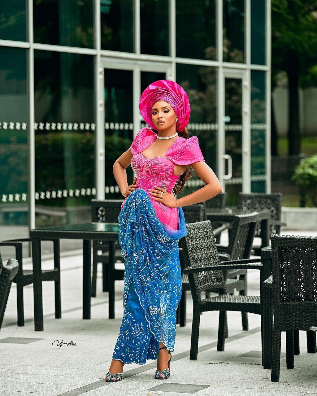 Jennifer Nneoma at Peterson and Prudent's wedding [Instagram/fabjennie]