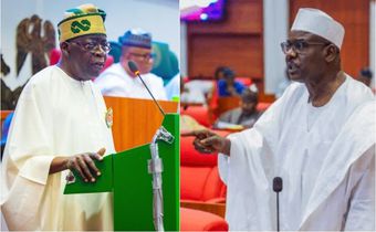 President Bola Tinubu and Senator Ali Ndume.