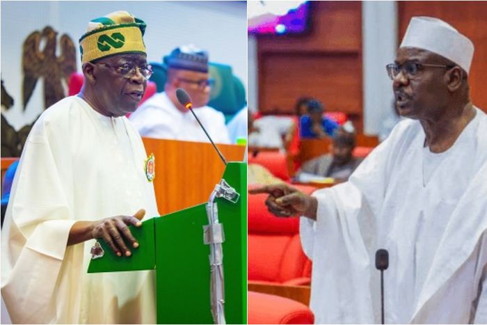 President Bola Tinubu and Senator Ali Ndume.