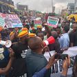 October 1 protesters in Lagos. [Daily Trust]