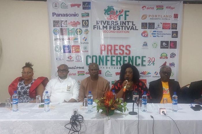 Founder and Festival Director of Rivers International Film Festival, RIFF. Kate Ezeigbo, announcing activities for the upcoming festival scheduled for October 24-27 in Port-Harcourt [NAN]