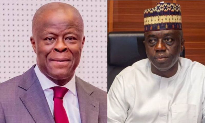 A photo collage featuring the Minister of Finance and the Coordinating Minister of the Economy, Wale Edun (L), and the Accountant General of the Federation, Shamseldeen B. Ogunjimi (R).
