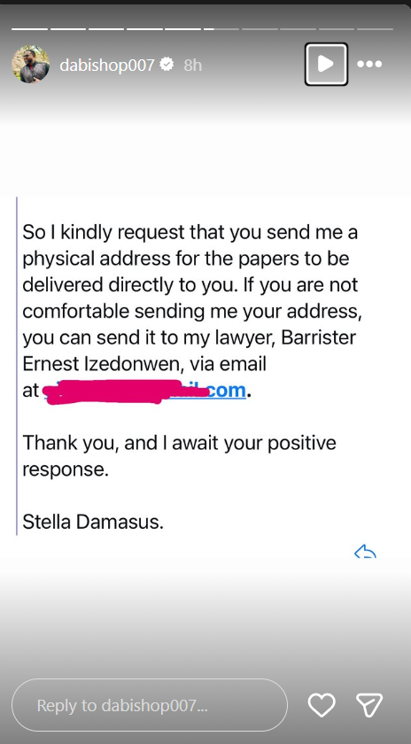 Daniel Ademinokan refutes Stella Damasus’ divorce revelation, citing past abuse and email proof
