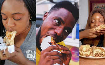 Nigerians munching shawarma