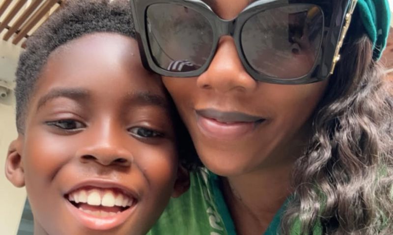 Tiwa Savage and her son, Jamil [Instagram/@officialjamilbalogun]