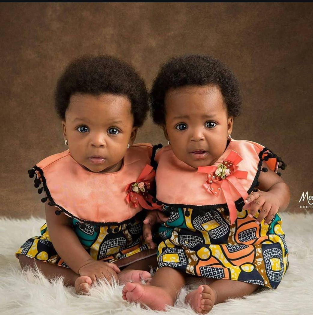 Myra and Myla, Akinwunmi’s twin daughters.