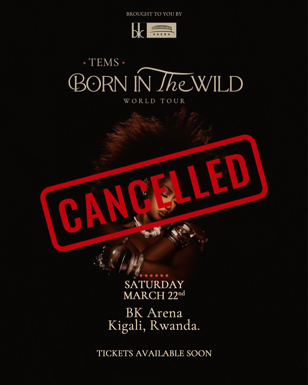 Tems cancels Rwanda concert amidst tensions with DR Congo