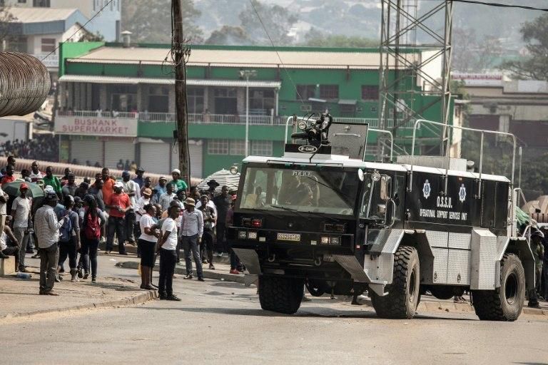 Tensions within the country have been seen this week with riot police using water canon and tear gas to break up protests organised by trade unions over low public sector wages