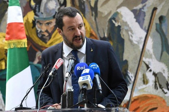 Italian Interior Minister Matteo Salvini incorrectly told a French magazine that "hundreds of thousands of immigrants" were arriving in Italy from NGO boats