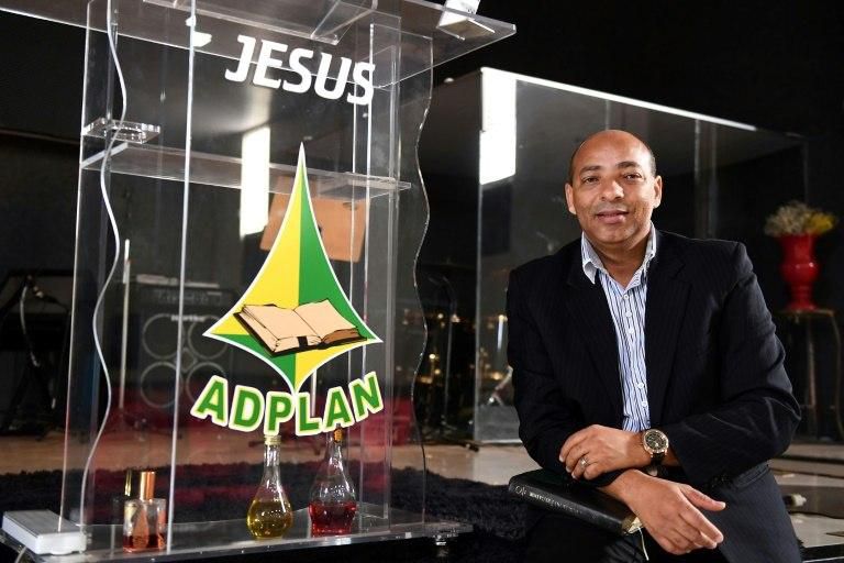 Evangelical Pastor Josimar Francisco at his church in Brasilia
