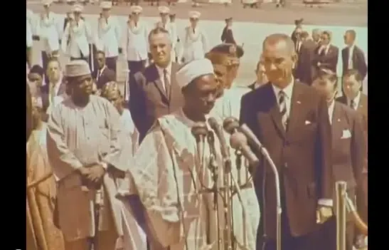 Abubakar Tafawa Balewa giving his Independence day speech 1960 (Credit - africanspotlightcom)
