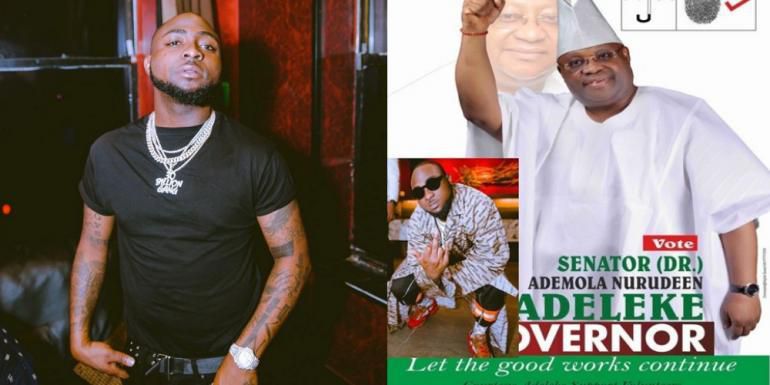 Davido campaigning for his uncle.