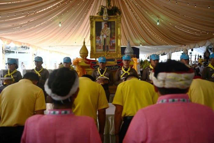 The six young Thais were acquitted of vandalising portraits of King Maha Vajiralongkorn and his father