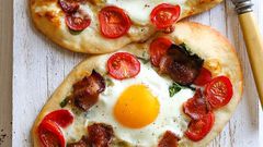 plantain and egg pizza for a special breakfast (Skinnytaste)