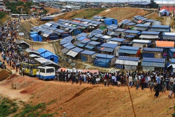 A brutal military crackdown last year forced more than 700,000 Rohingyas to flee over the border to Bangladesh