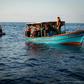 A handout photo released on September 24, 2018 by SOS Mediterranee shows migrants being rescued the day before off the coast of Libya