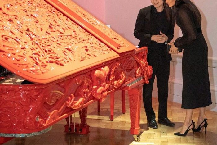 Meghan, Duchess of Sussex and newly-wed wife of Prince Harry, caused a media stir by closing her own car door on the way to attending the opening of the 'Oceania' exhibition at the Royal Academy of Arts