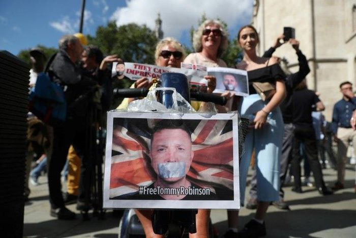 Tommy Robinson, who founded the far-right English Defence League, has been out on bail since August after winning an appeal against a 13-month jail sentence for contempt of court