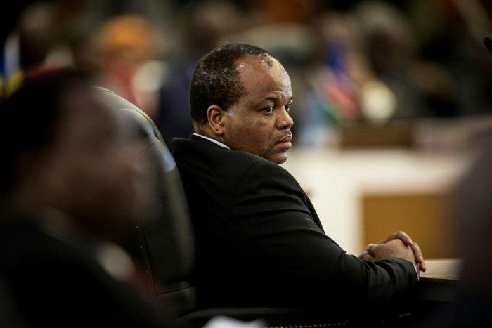 Elected lawmakers in eSwatini have little power as King Mswati III, pictured August 2017, has complete control over parliament and government as well as the judiciary, civil service and security forces