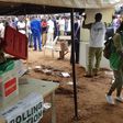 INEC staff setting up a polling booth