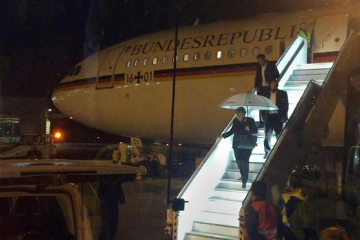 Shortly after takeoff from Berlin on Thursday, Merkel's Airbus A340-300 was forced to turn back over Dutch airspace, and make an emergency landing in Cologne