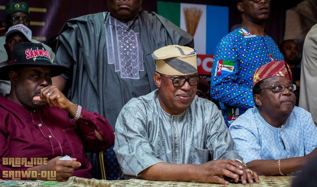 Senator Gbenga Ashafa was at Sanwoolu's governorship declaration