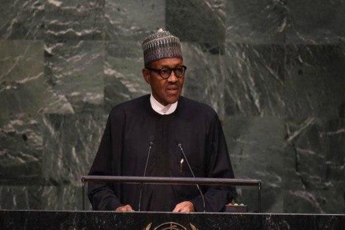 Nigerian president, Buhari at a UN-meeting