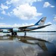 Air Force One -- seen here at Andrews Air Force Base in Maryland on August 31, 2018 -- has been sent to Texas to transport the casket of late president George H.W. Bush to Washington for a series of memorial services