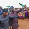 Osinbajo with Benue Governor Samuel Ortom during a special visit to Benue to access state of the IDP camps